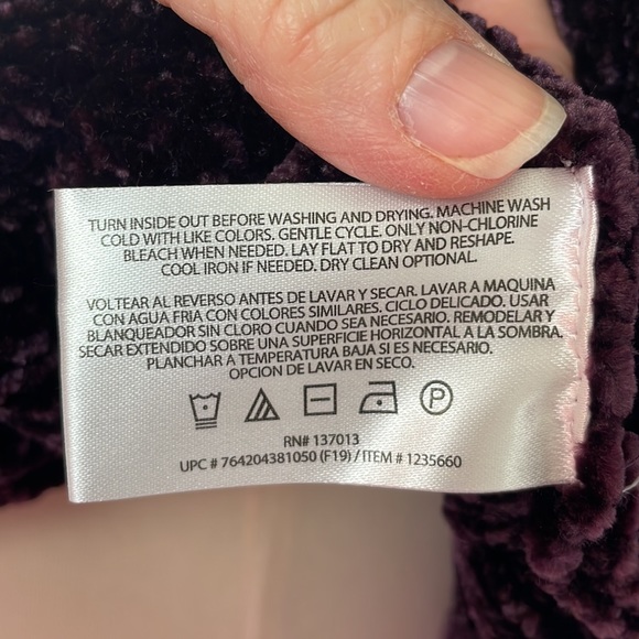 Orvis Plum/Purple Extremely Soft Ribbed Oversized Sweater - Size Small - Picture 12 of 12